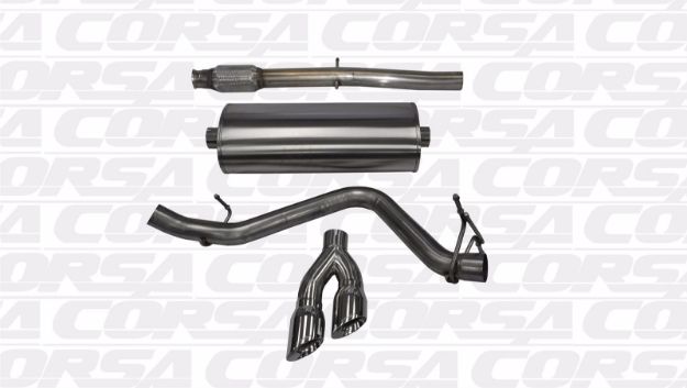 Picture of Corsa Exhaust Cat-Back For 2014-2018 GMC Sierra 1500 Crew Cab/Standard Bed 5.3L V8