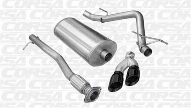 Picture of Corsa Exhaust Cat-Back For 2010-2010 GMC Sierra Denali 1500 Extended Cab/Standard Bed 6.2L V8