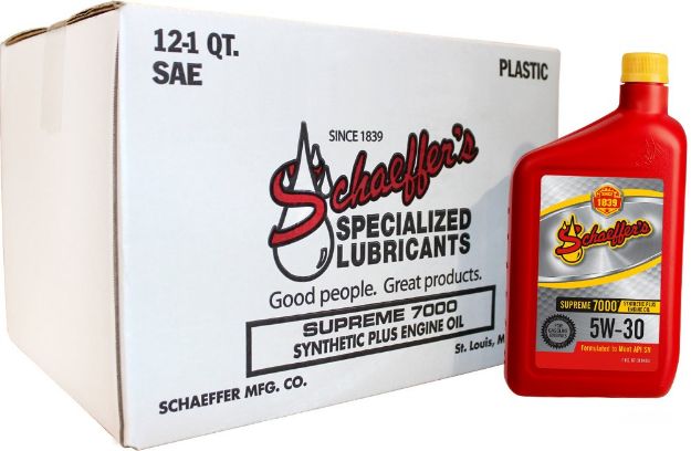 Picture of Schaeffer's Supreme 7000 Synthetic Plus Gasoline Engine Oil - 1 Qt. Bottles - Pack of 12